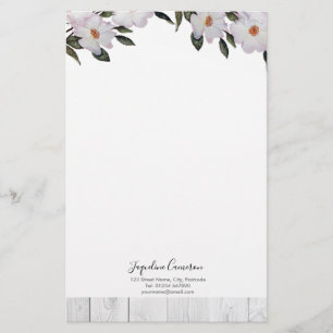 Watercolor Rosa ros Ballerina Illustration Brevpapper