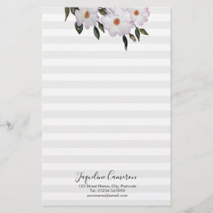 Watercolor Rosa ros Ballerina Illustration Brevpapper