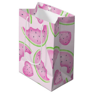 Watercolor Rosa Watermelon Birthday Gift Bag