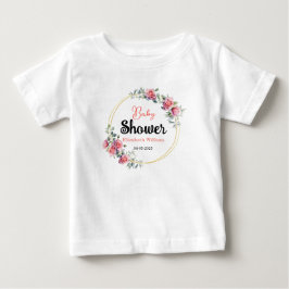 Watercolor Roses & Eucalyptus Baby Shower T Shirt