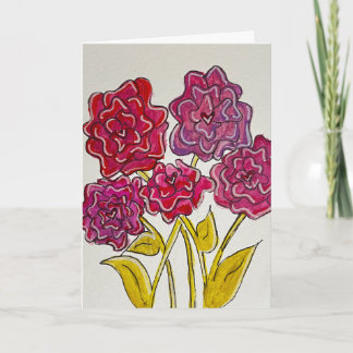 Watercolor Roses of the Heart – Floral Art Design Kort