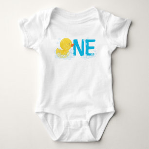 Watercolor Rubber Anka ONE 1st Birthday Boy T Shirt