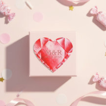 Watercolor Ruby Heart 40:e Bröllop-årsdagen