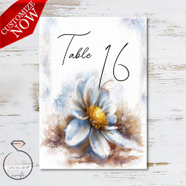 Watercolor Rustic Cowboy Bröllop Bordsnummer