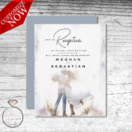 Watercolor Rustic Cowboy Bröllop Tilläggskort