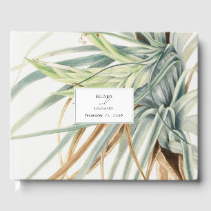 Watercolor Rustic Neutralt Boho Botanical Bröllop Gästböcker