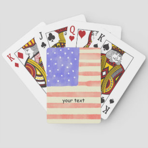 Watercolor rustic US American flagga Anpassningsba Casinokort