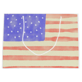 Watercolor rustic USA American flagga