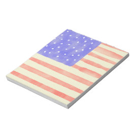 Watercolor rustic USA American flagga Anteckningsblock