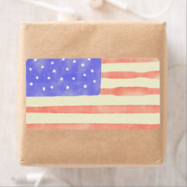 Watercolor rustic USA American flagga Fraktsedel