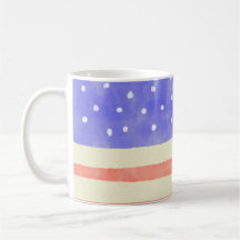 Watercolor rustic USA American flagga