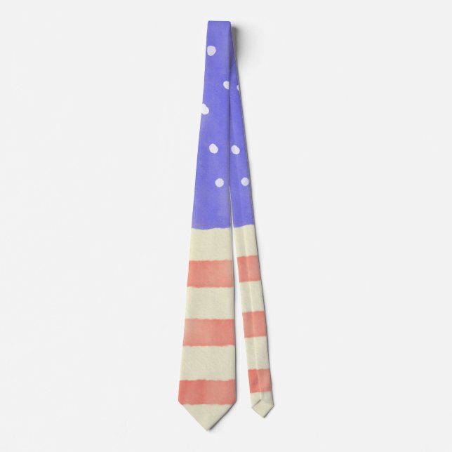 Watercolor rustic USA American flagga Slips (Framsida)