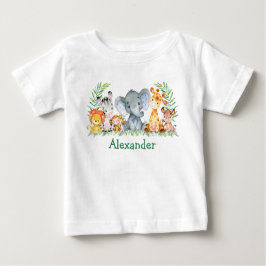 Watercolor Safari Baby djur Elephant T Shirt