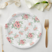 Watercolor Sage Green & Pink Floral Party