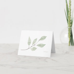 Watercolor Sage Grey-Anpassningsbarna är mappad Tack Kort
