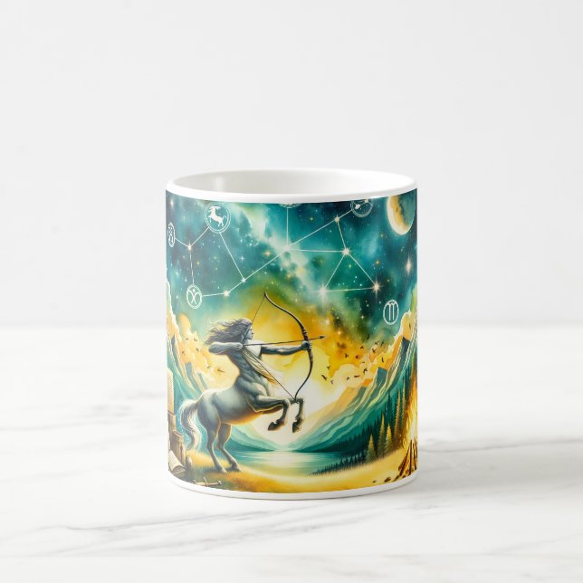 Watercolor Sagittarius Kaffemugg (Center)