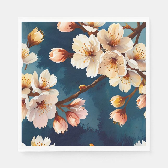 Watercolor Sakura Dreams Pappersservett (Framsidan)