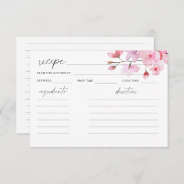 Watercolor Sakura - recept card