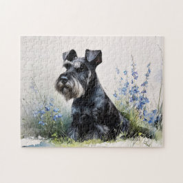 Watercolor Schnauzer Pussel