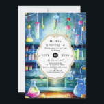 Watercolor Science Magic Scientist Birthday Inbjudningar<br><div class="desc">Dö in i en värld med vår inbjudan till Watercolor Science Magic Scientist Birthday! Denna inbjudan är ett utmärkt exempel på vattenfärg i laboratorieutrustning, magiskt inslag och vetenskapliga underverk, och innebär ett steg mot ett extraordinärt firande. Du kan lägga till information om ditt barns namn och party, helt anpassade, så...</div>