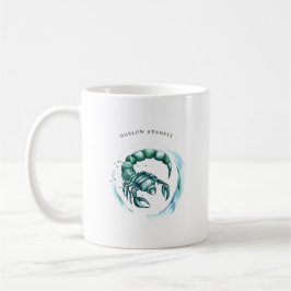 Watercolor Scorpio Astrology Zodiac | Monogram Kaffemugg