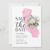 Watercolor Script California Destination Wedding