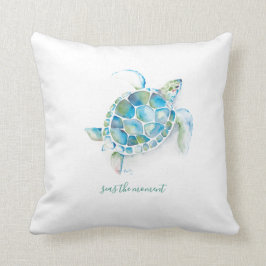 Watercolor Sea Turtle Dekorativ kudde