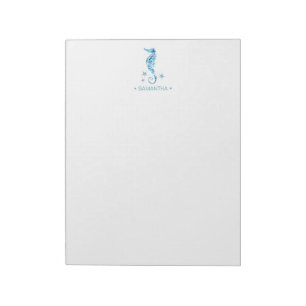 Watercolor Seahorse Personlig Stationery Anteckningsblock