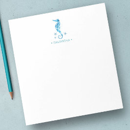 Watercolor Seahorse Personlig Stationery Anteckningsblock