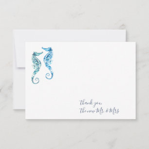 Watercolor Seahorse Tack Stationery Anteckningskort