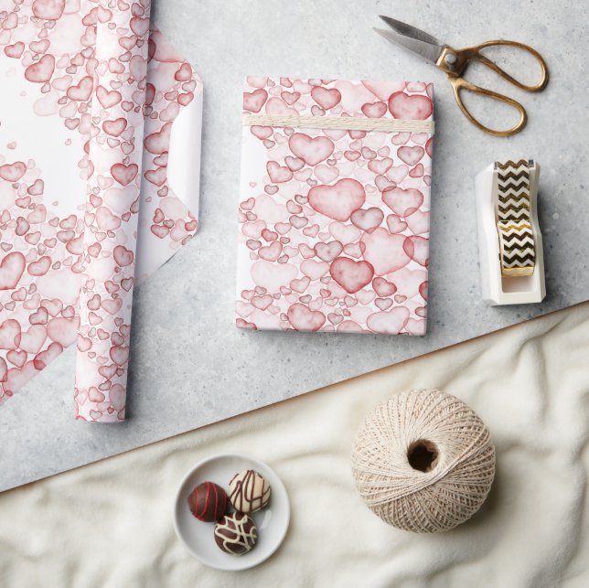 watercolor seamless pattern featuring numerous sof presentpapper (Hantverk)