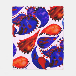 Watercolor seamless pattern with paisley. Abstract Fleecefilt