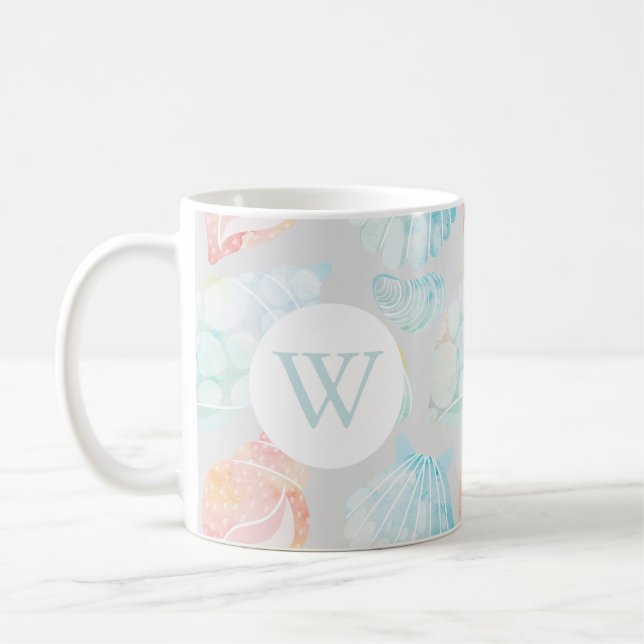 Watercolor Seashell Mugg (Vänster)