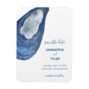 Watercolor Seashell Spara datum magneter