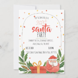 Watercolor Secret Santa Christmas Party Inbjudningar