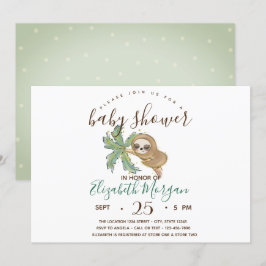 Watercolor Seng med prickar Baby Shower Inbjudningar