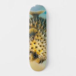 Watercolor-serien: Blåsfisk Mini Skateboard Bräda 18,5 Cm
