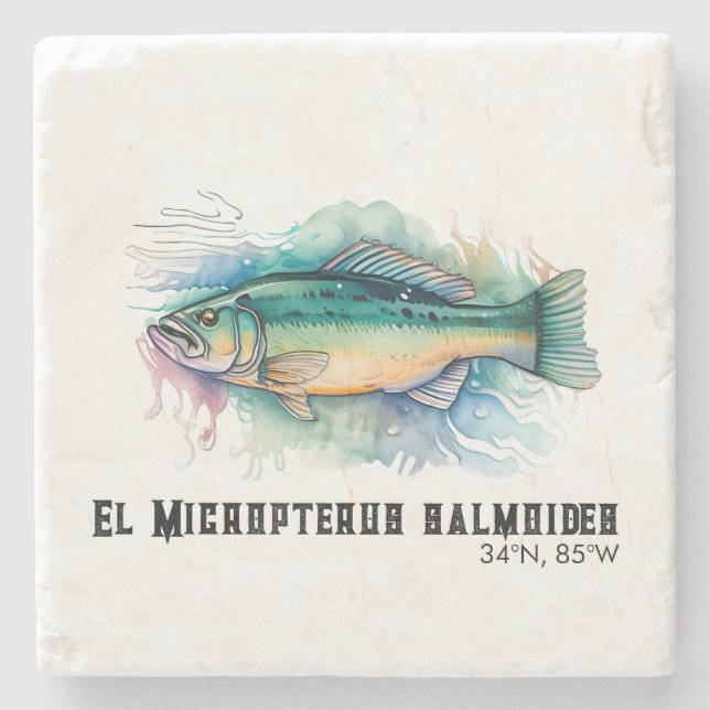 Watercolor Series: Bass Stenunderlägg (Framsidan)