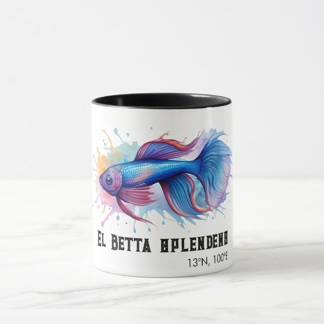 Watercolor Series: Betta Fish Mugg (Center)