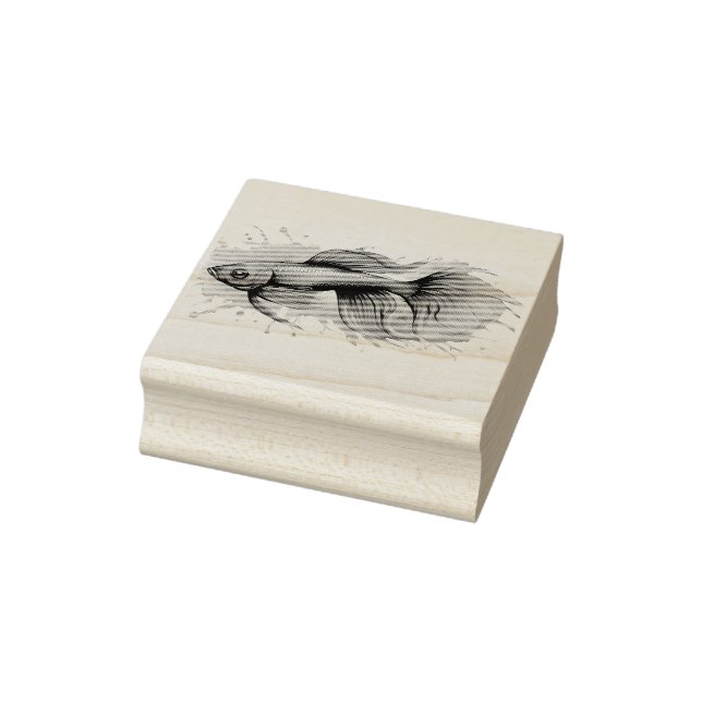 Watercolor Series: Betta Fish Stämpel (Stämpel)