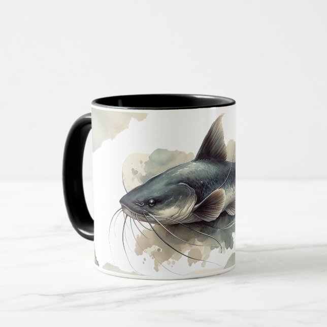 Watercolor Series: Catfish Mugg (Framsida vänster)