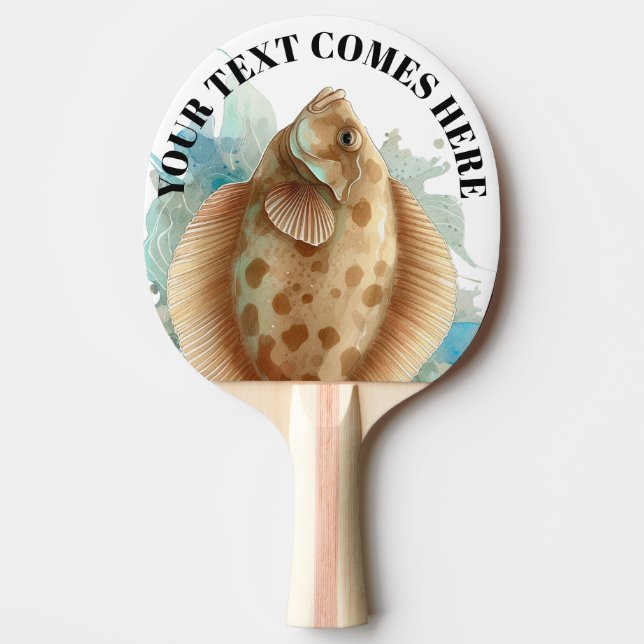 Watercolor Series: Flounder/Flatfish Pingisracket (Framsidan)