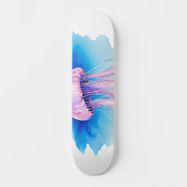 Watercolor Series: Jellyfish 2 Mini Skateboard Bräda 18,5 Cm