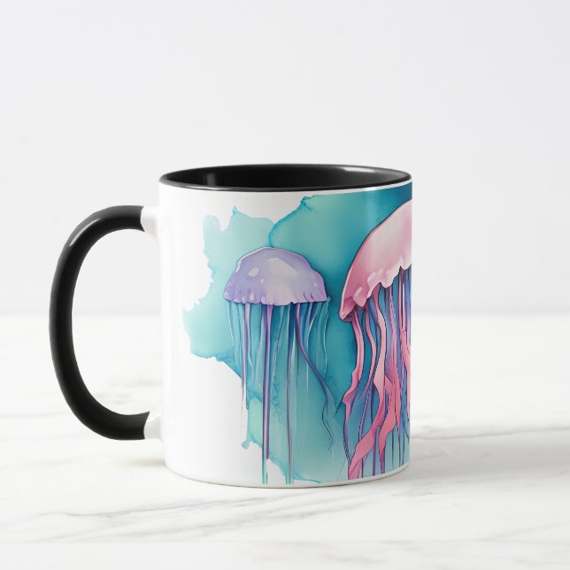 Watercolor Series: Jellyfish Mugg (Vänster)