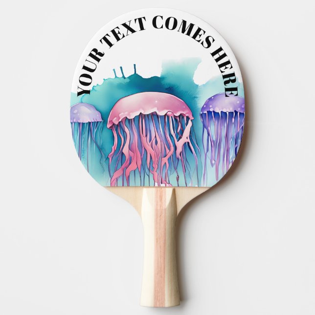 Watercolor Series: Jellyfish Pingisracket (Framsidan)
