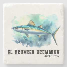 Watercolor Series: Mackerel Stenunderlägg
