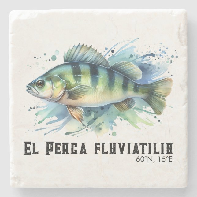 Watercolor Series: Perch Stenunderlägg (Framsidan)