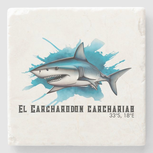 Watercolor Series: Shark Stenunderlägg (Framsidan)