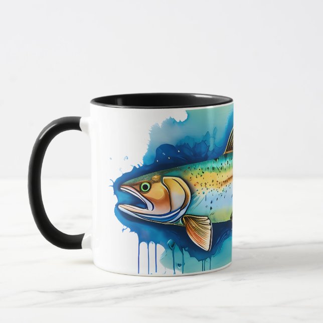 Watercolor Series: Trout/Salmon Mugg (Vänster)