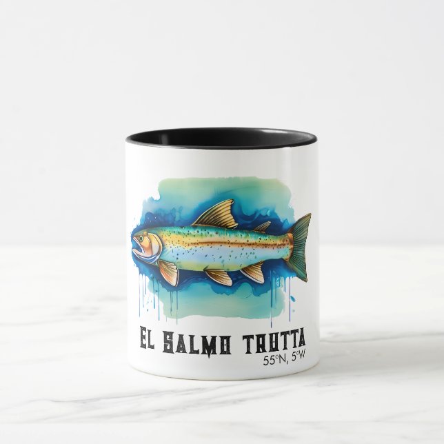 Watercolor Series: Trout/Salmon Mugg (Center)